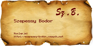 Szepessy Bodor névjegykártya